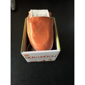 FitKicks Kruzers Foldable Slip-on Street Sneakers With Tote Size Small Orange
